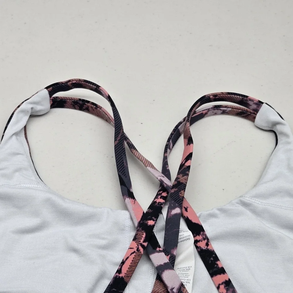 Lululemon Women Energy Sports Bra 12 Translucence Alpine Multi Crossback Nulux